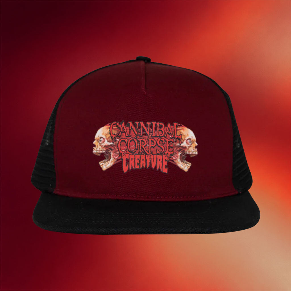 Cannibal Corpse Merch 2026 Cannibal Corpse X Creature Trucker Hat Best Gifts For Husband - Merchluma