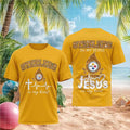 Pittsburgh Steelers Jesus In My Heart Faith Shirt Pittsburgh Steelers Merch Game Day Gifts - Merchluma