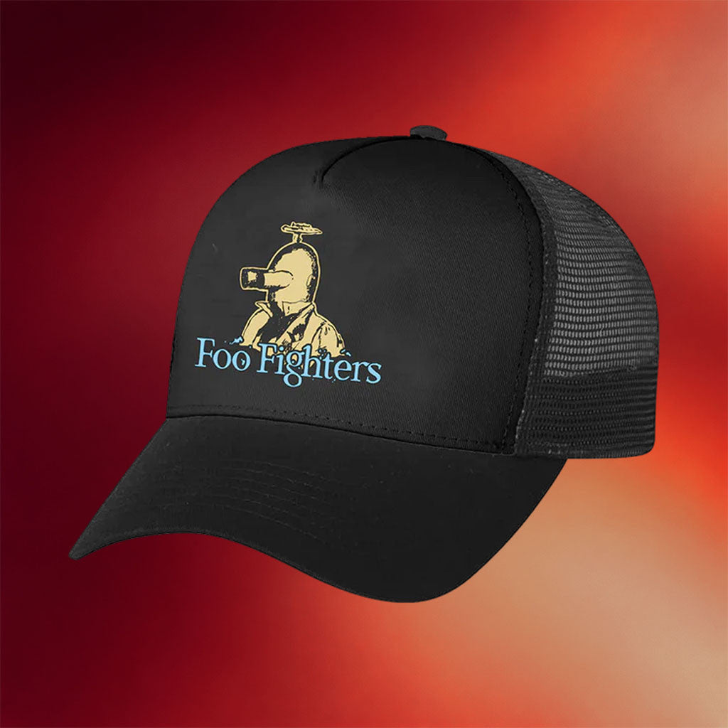 Foo Fighters Merch 2026 Foo Fighters Trucker Hat Black Gift Ideas For Rock Music Lovers - Merchluma