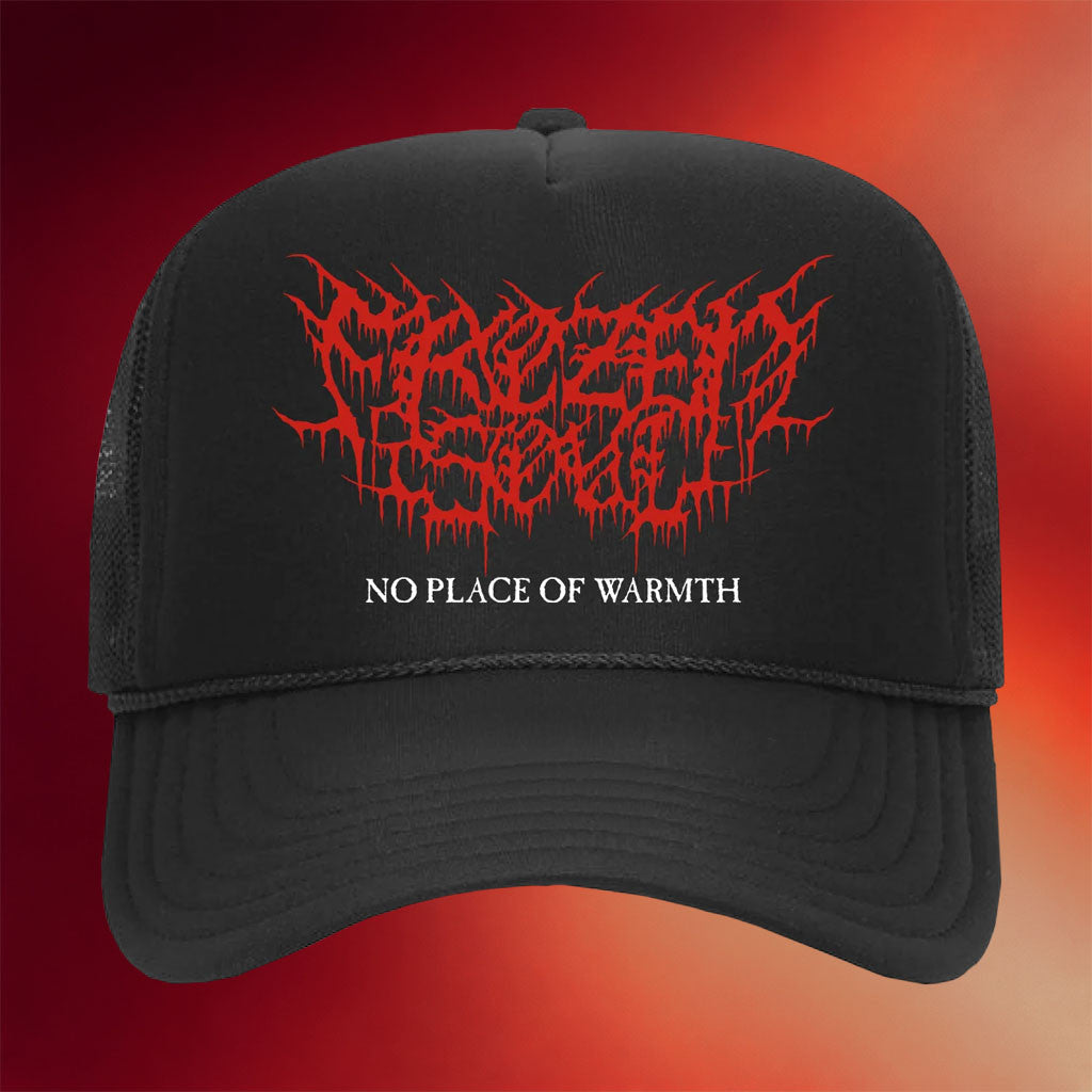 Frozen Soul Merch 2026 No Place Of Warmth Logo Trucker Hat Black Gifts For Music Fans - Merchluma