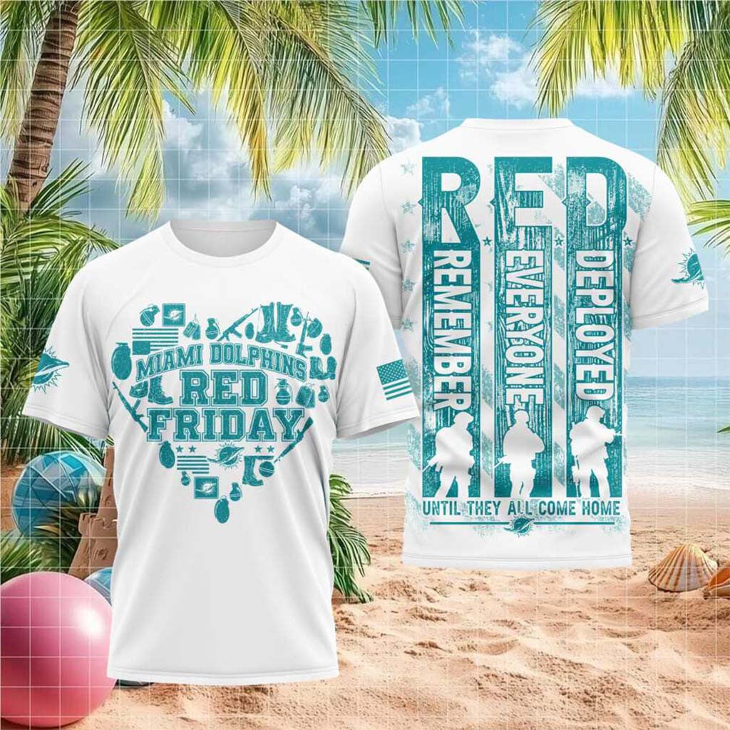 Miami Football Red Friday Military Appreciation Shirt Miami Football Merch Gift For Veteran - Merchluma
