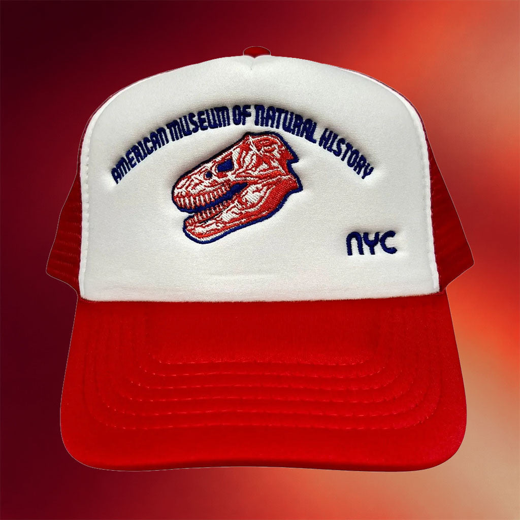 American Museum Of Natural History Merch 2026 Dino Skull Trucker Hat Gifts For Brothers - Merchluma