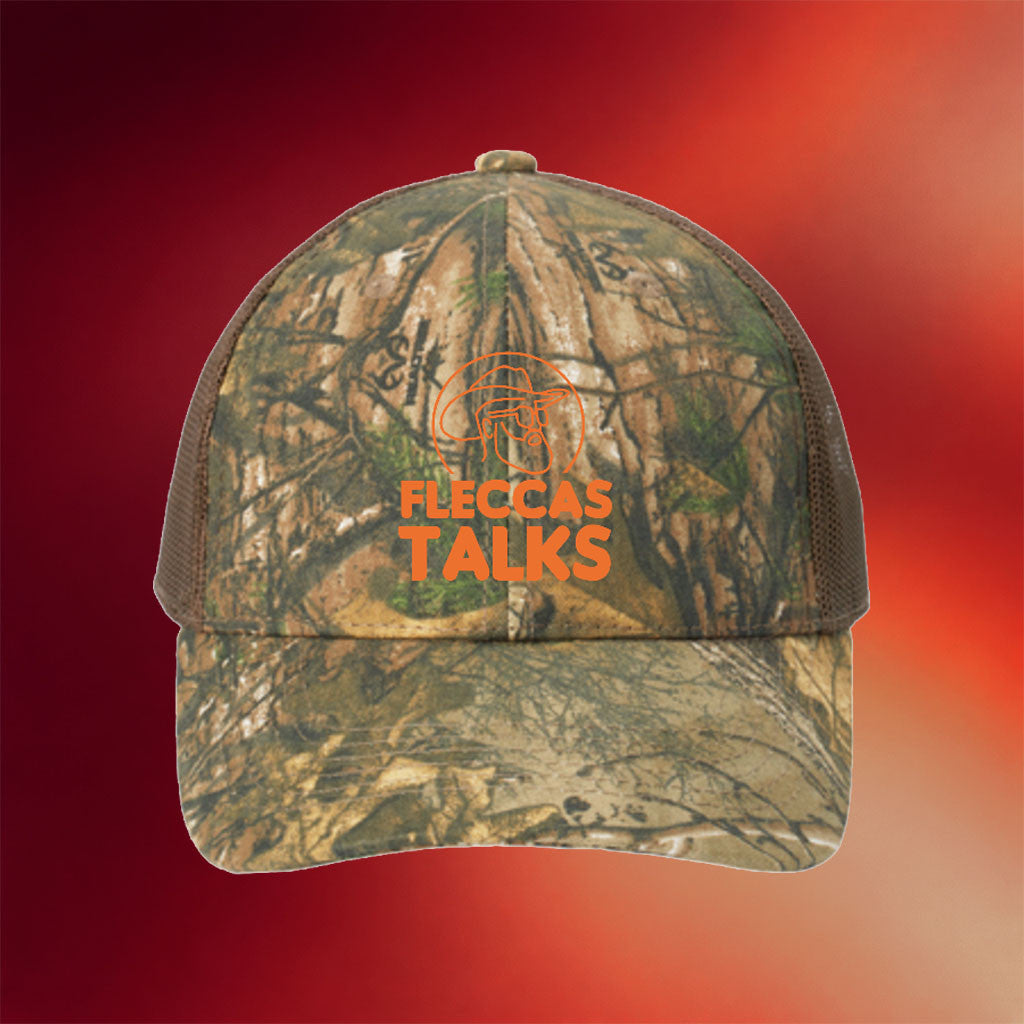 Fleccas Talks Merch Port Authority Structured Camouflage Trucker Hat Fleccas Talks Hat Gifts - Merchluma