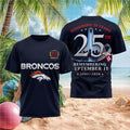 Denver Broncos 911 25th Anniversary Honoring September 11 Shirt Denver Broncos Merch Fan Gifts - Merchluma