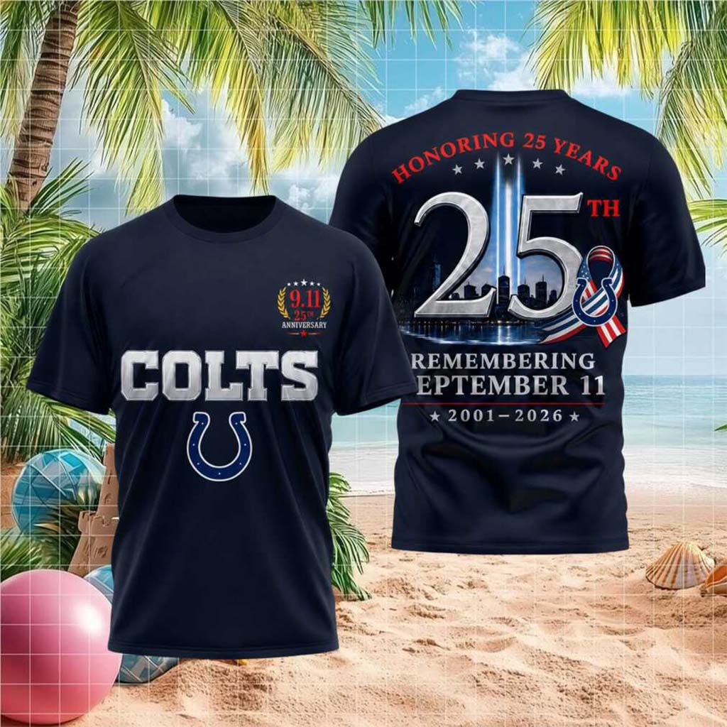 Indianapolis Colts 911 25th Anniversary Honoring September 11 Shirt Indianapolis Colts Merch - Merchluma