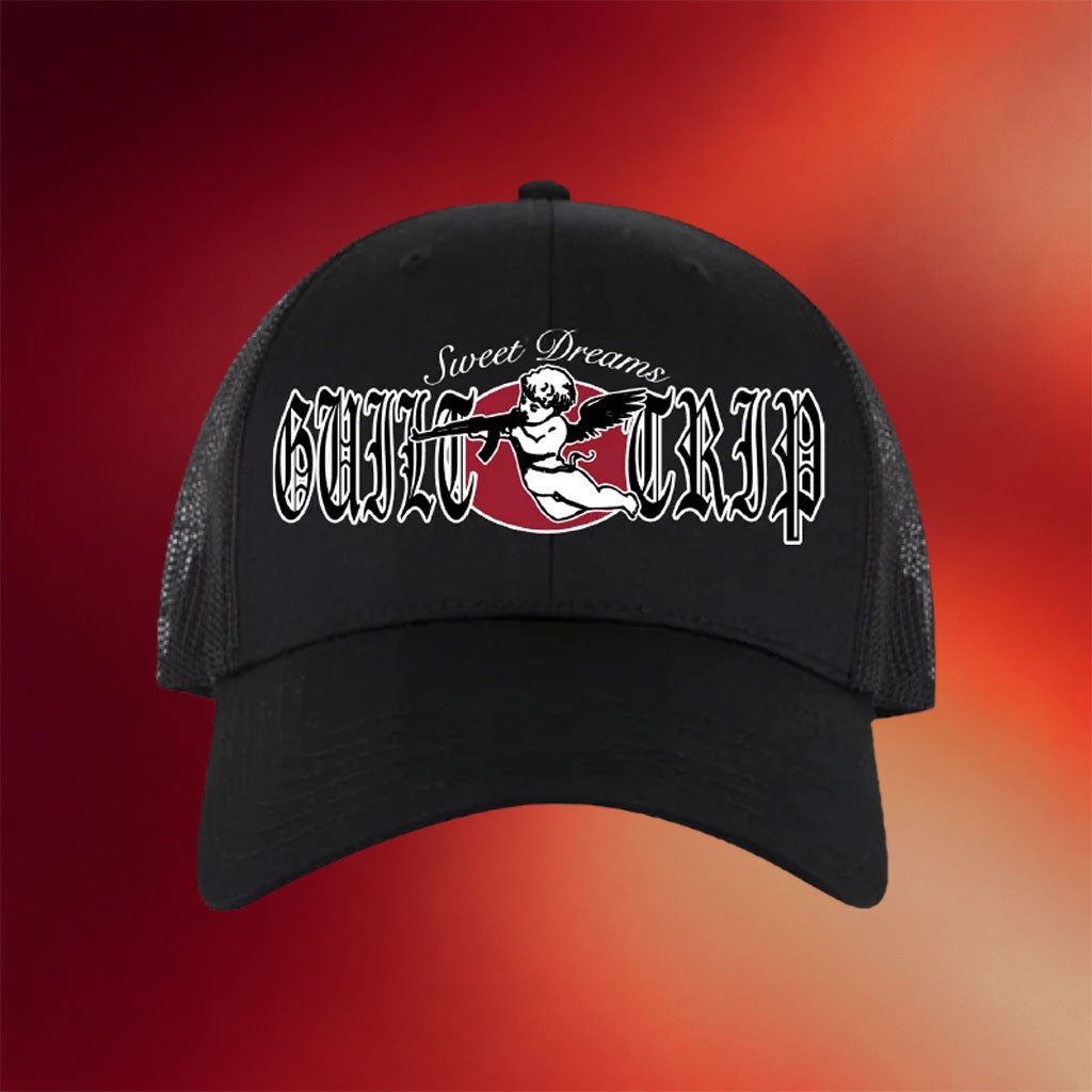 Guilt Trip Merch 2026 Cupid Black Trucker Hat Sweet Dream Hat Gifts For Boyfriend - Merchluma
