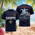 New Orleans Saints 25th Anniversary September 11 Shirt NO Saints Merch Present For Veteran - Merchluma