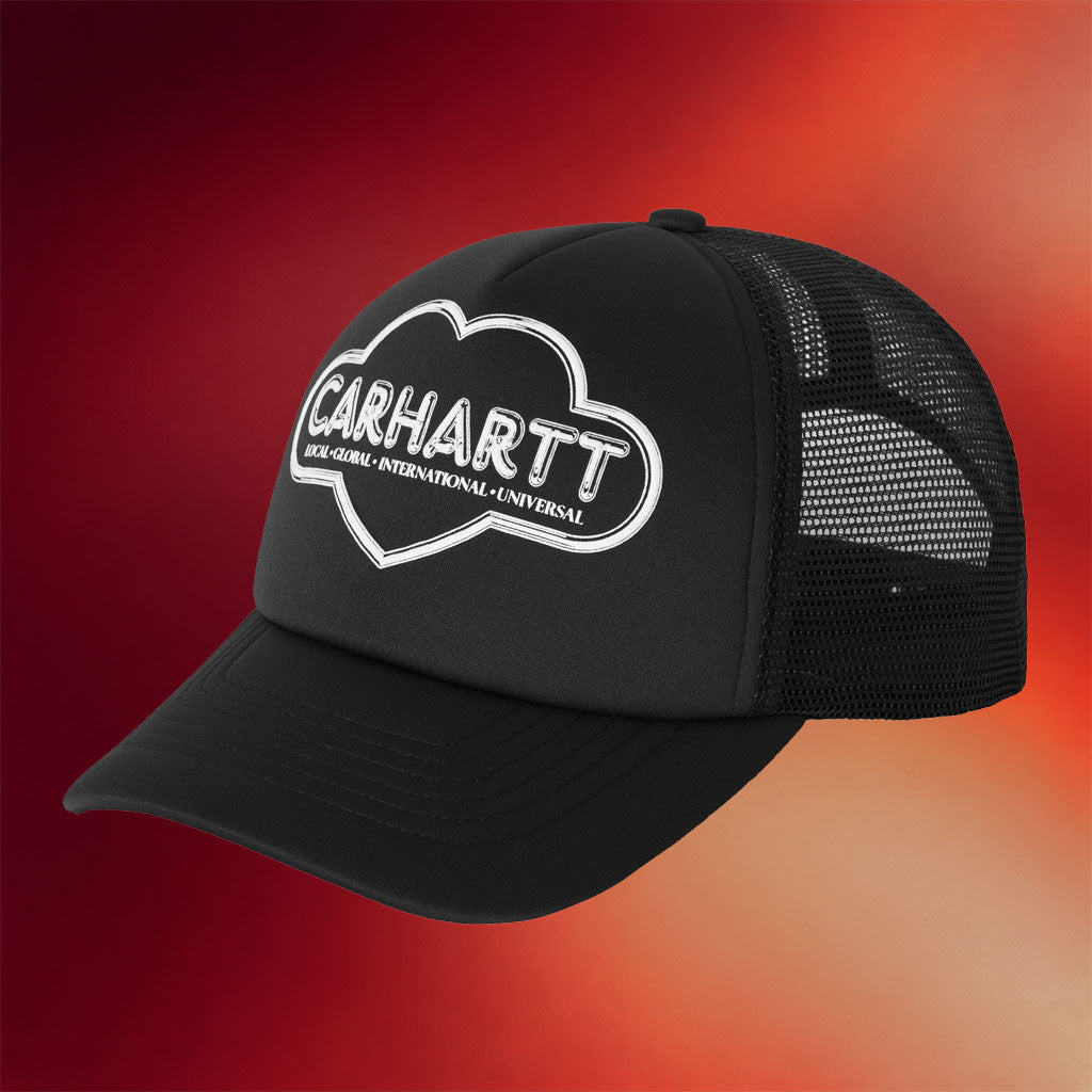 Impericon Merch 2026 Carhartt Wip Cloud Heart Black Trucker Hat Best Father's Day Gifts - Merchluma