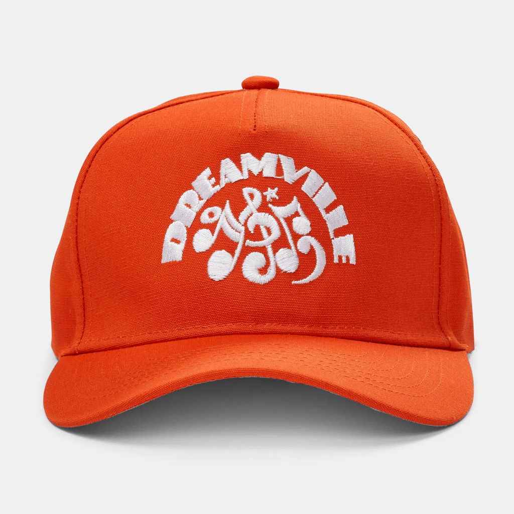 Dreamville Merch Music Note Logo Embroidered Orange Hat Birthday Present For Her - Merchluma