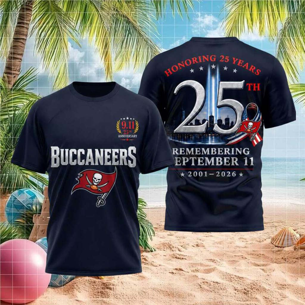 Tampa Bay Buccaneers 25th Anniversary September 11 Shirt 2026 Buccaneers Merch Patrotic Gifts - Merchluma