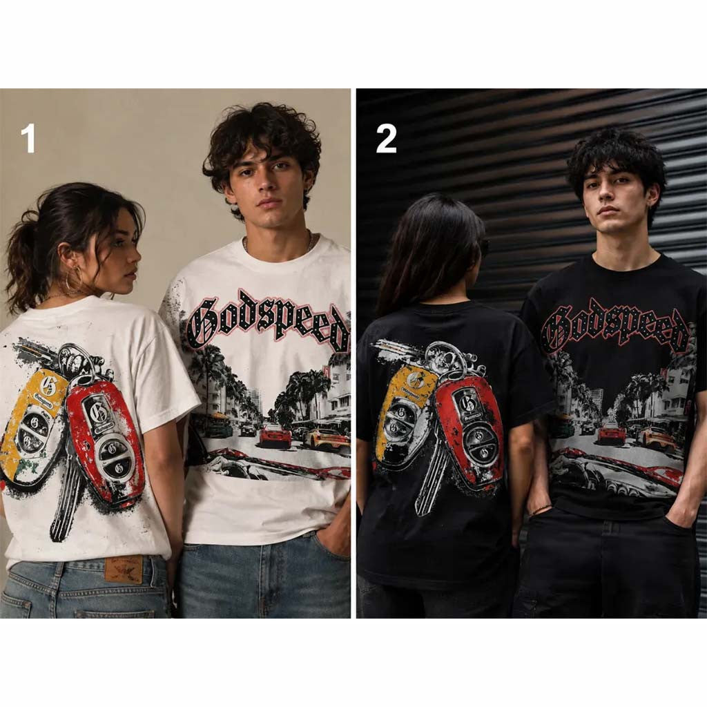 2026 New Godspeed Skeleton Drive A Sports Car Reprinted T-Shirt Godspeed Merch Gift For Fans - Merchluma