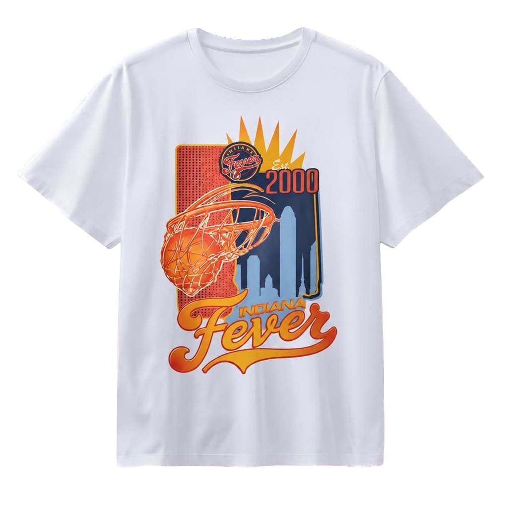 Indiana Fever Est 2000 City Skyline Basketball Vintage T-Shirt Indiana Fever Merch Gift For Fan - Merchluma