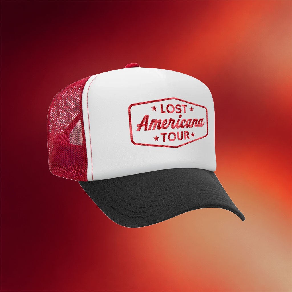 Machine Gun Kelly Lost Americana Merch 2026 Lost Americana Tour Trucker Hat Gifts For MGK Fans - Merchluma