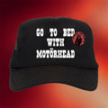 Motorhead Merch 2026 Go To Bed With Lemmy Badge Trucker Hat Best Gifts For Rock Music Fans - Merchluma