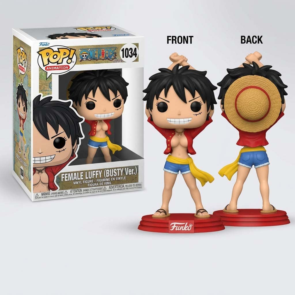 One Piece Female Monkey D Luffy Busty Version Funko Pop One Piece Merch Anime Fan Gifts For Her - Merchluma