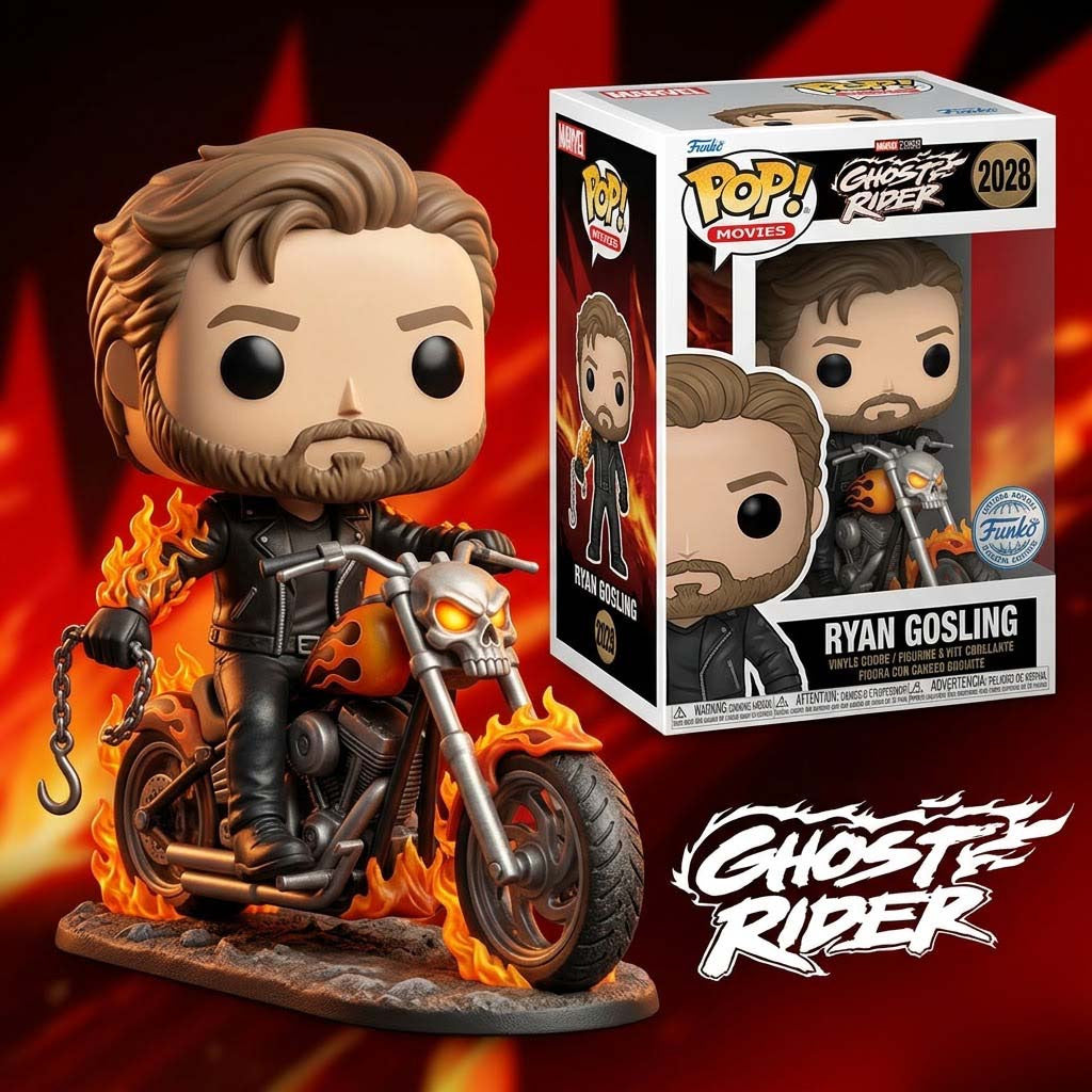 Ryan Gosling As Ghost Rider Funko Pop Movies 2028 Figure Pop Present For Marvel Fans - Merchluma