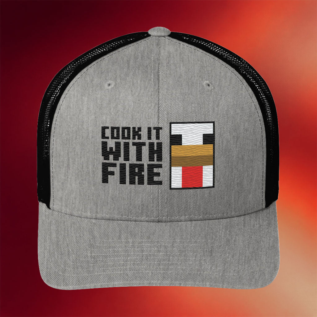 Minecraft Merch 2026 Cook It With Fire Trucker Hat Birthday Ideas For Boyfriend - Merchluma