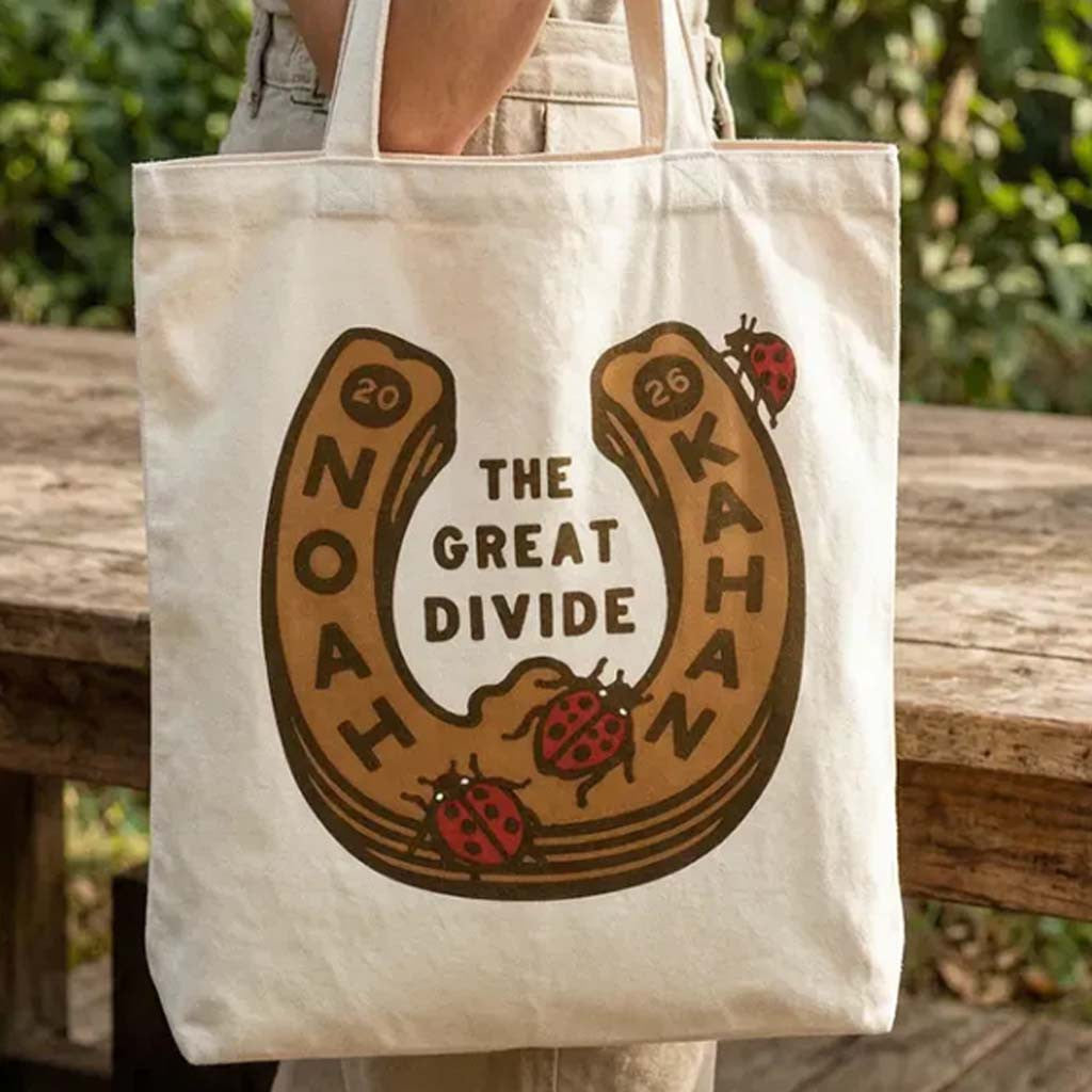Noah Kahan The Great Divide Tour Merch 2026 Horseshoe Tote Bag Present For Music Lovers - Merchluma
