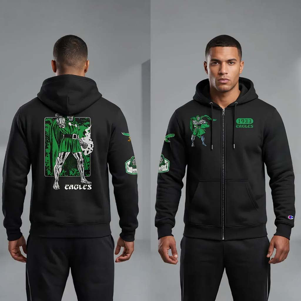D X Football Merch Doctor Doom Eagles 1933 Zip Hoodie Unique Gifts For Husband - Merchluma
