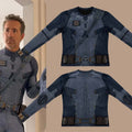 Canadian Tuxedo Version Ryan Reynolds New Deadpool Costume Long Sleeve Compression Shirt - Merchluma