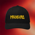 Distroville Merch 2026 Medicina Black Trucker Hat Embroidered Birthday Gift Ideas For Him - Merchluma