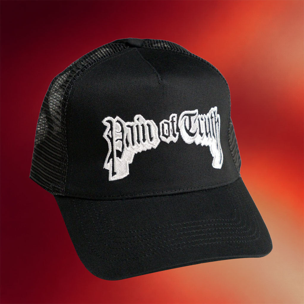 Evil Greed Merch Pain Of Truth Linyhc Trucker Hat Embroidered Best Birthday Gift For Son - Merchluma