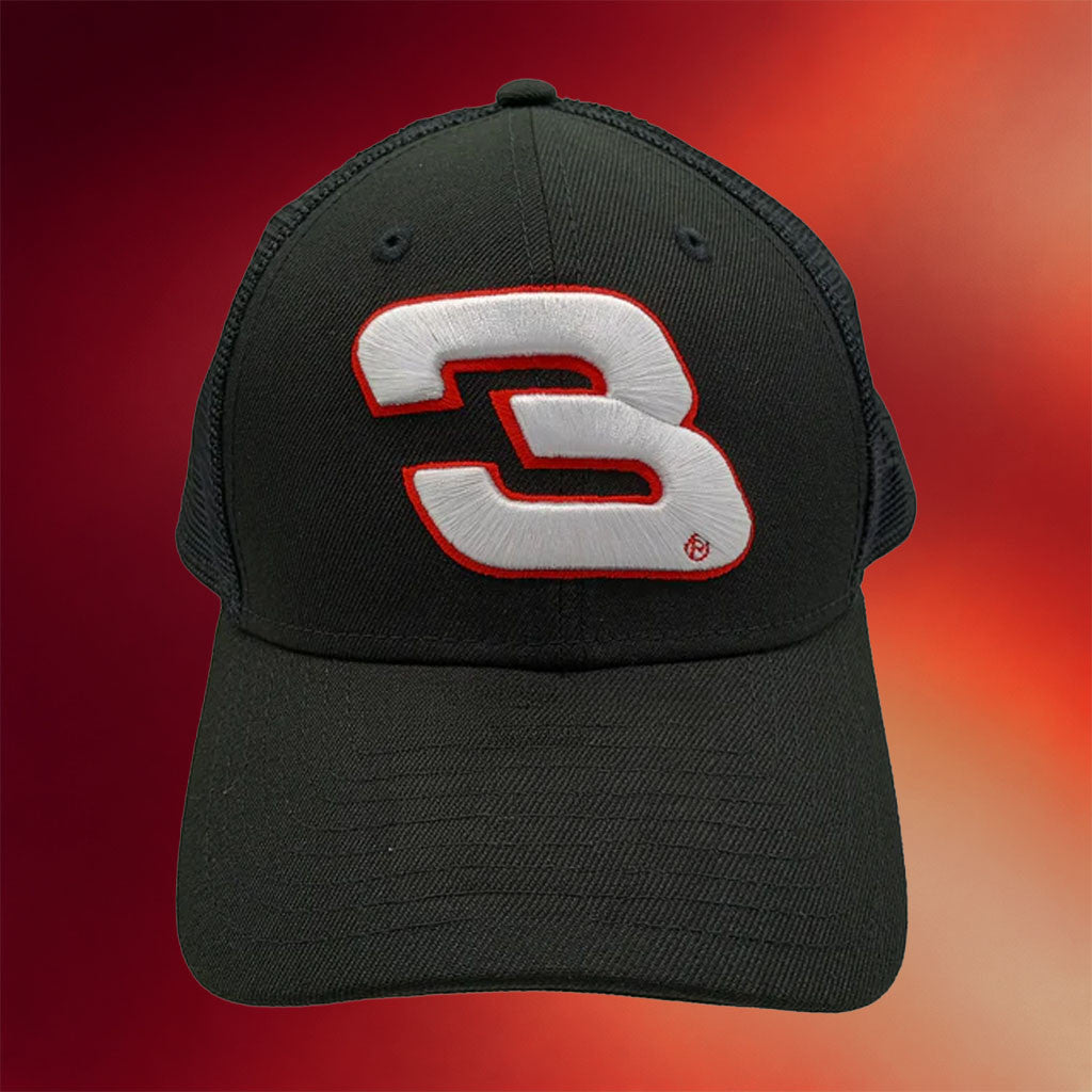 RCR Merch 2026 No 3 RCR Black Trucker Hat Embroidered Gifts For A NASCAR Fan - Merchluma
