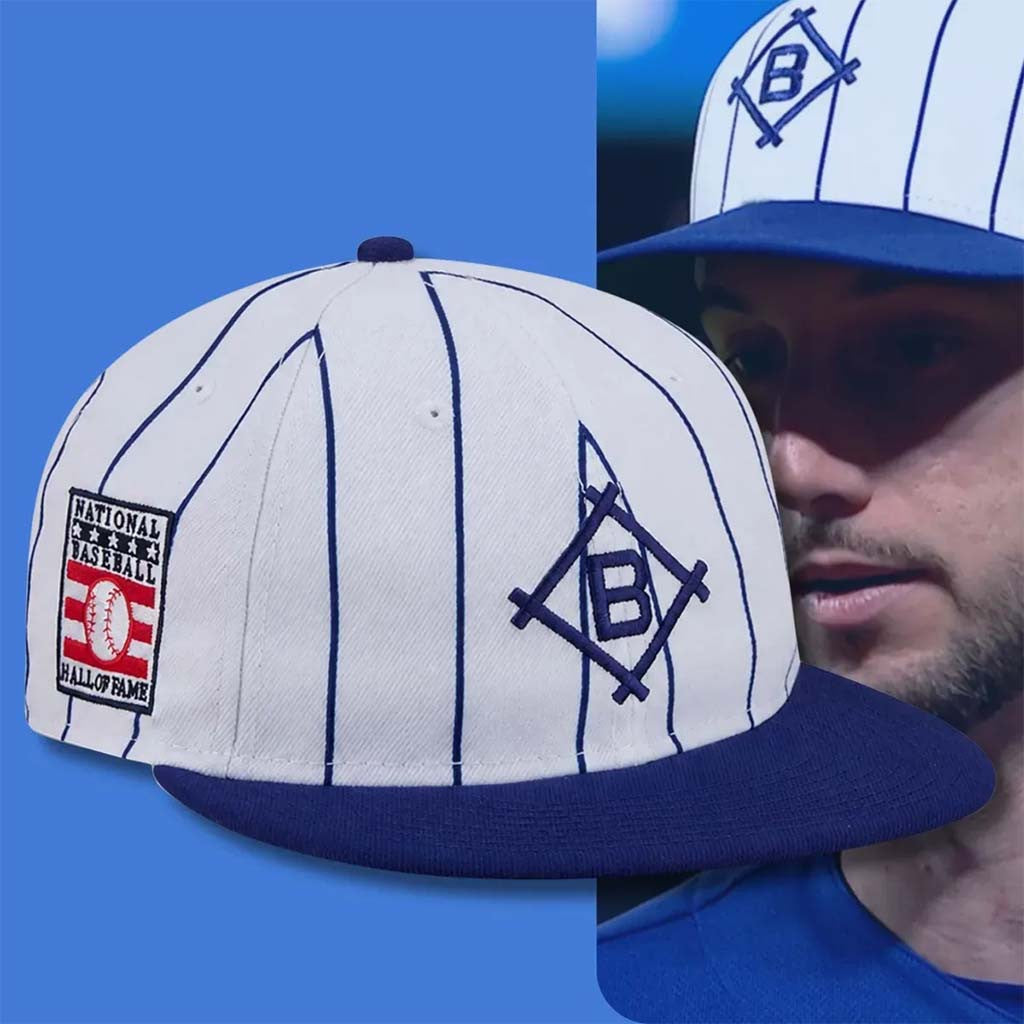 LA Dodgers B Embroidered Hat At Brooklyn Dodgers Hall Of Fame 2026 Vs New York Mets Cap - Merchluma
