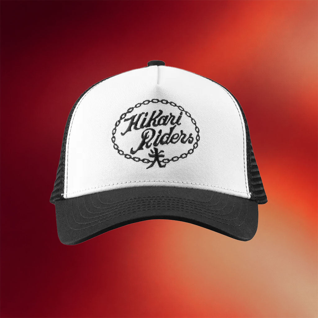 Hikari Riders Merch Chain Trucker Hat Embroidered Birthday Gift Ideas For Husband - Merchluma