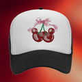 Rope Drop Threads Merch 2026 Cherries Trucker Hat Embroidered Gifts Ideas For Sisters - Merchluma