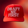 Draft Me First Hat Embroidered MAGA Make America Great Again Cap Gifts For Friends - Merchluma
