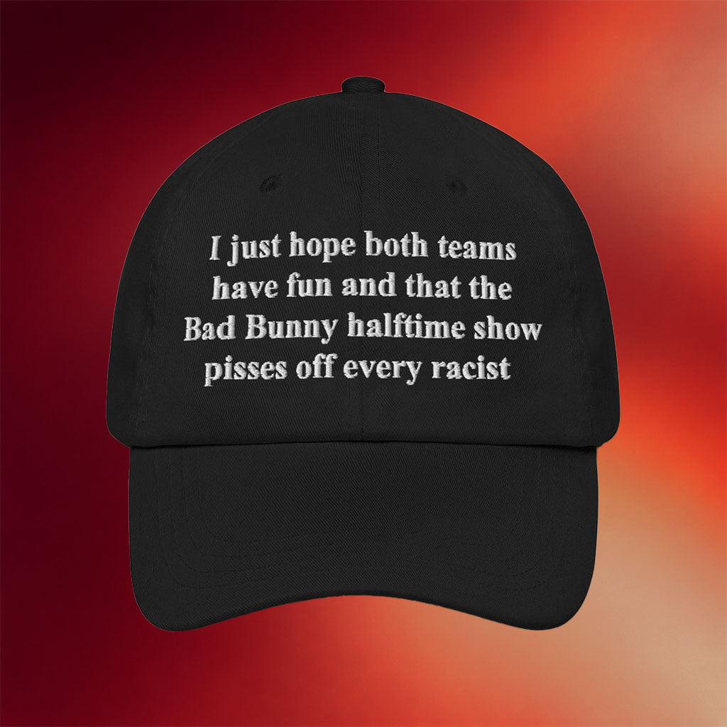 Good Shirts Merch I Just Hope That Both Teams Have Fun And That The Bad Bunny Halftime Show Hat - Merchluma
