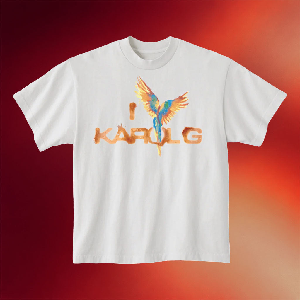 Karol G Merch 2026 I Love Karol G T-Shirt Parrot Wing Shirt Karol G Tour Merch Gift For Fans - Merchluma