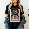 Halloween The Mahjong Player Tarot Card Skeleton T-Shirt Halloween Gift For Sisters - Merchluma
