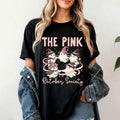 In October We Wear Pink Breast Cancer Ghost Halloween T-Shirt October Society Shirt Women's - Merchluma
