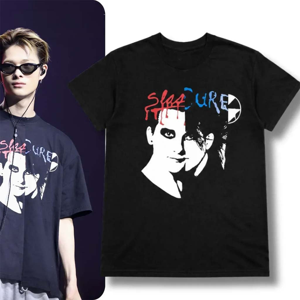 Ni-Ki ENHYPEN Blood Saga Tour 2026 Sound Check The Cure And The Damned Split Face Mashup Shirt - Merchluma