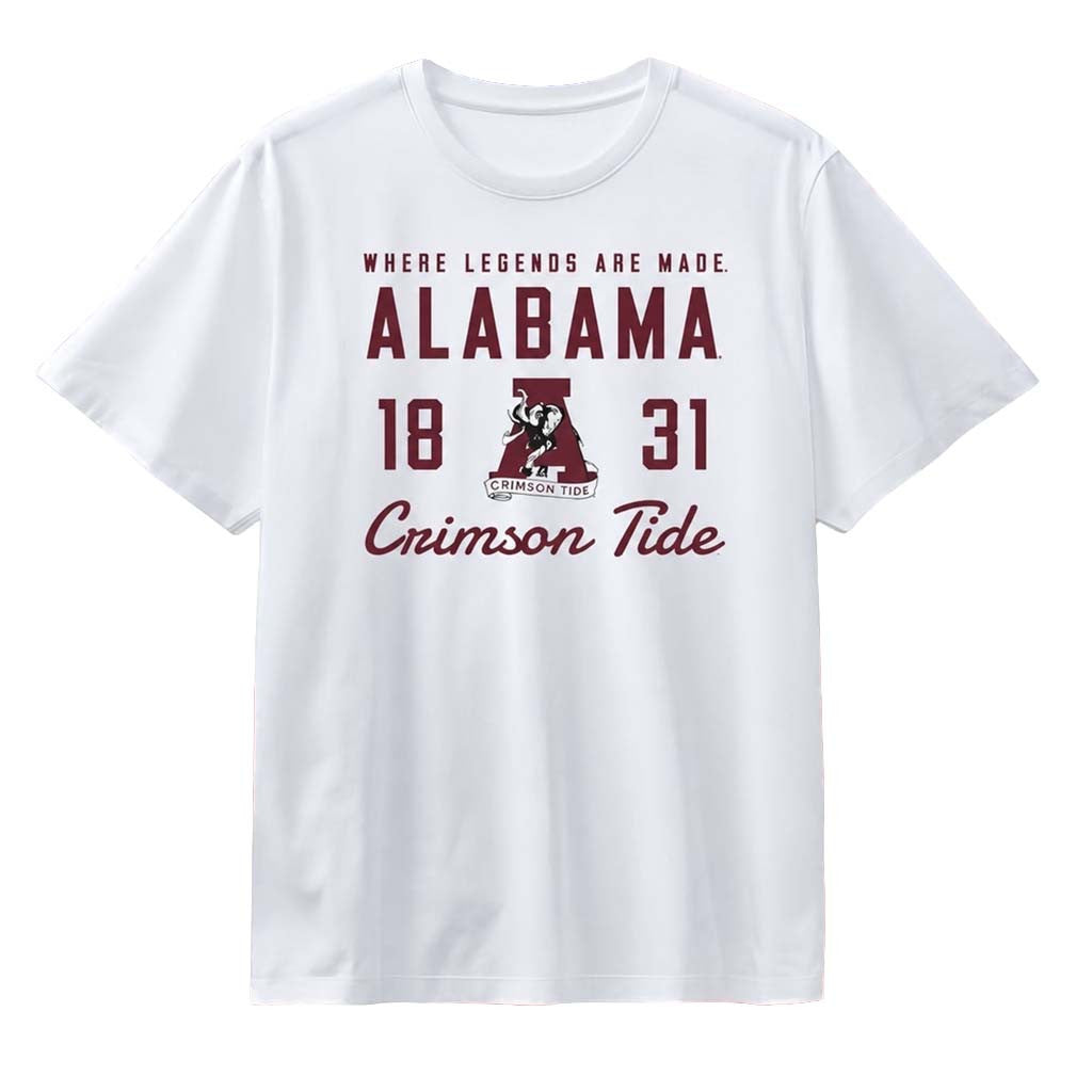 Alabama Crimson Tide Where Legends Are Made 18 31 T-Shirt Alabama Crimson Tide Merch Fan Gifts - Merchluma