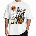 German Shepherd Funny Ghost Selfie Halloween Dog Meme T-Shirt Gift For Dog Lovers - Merchluma