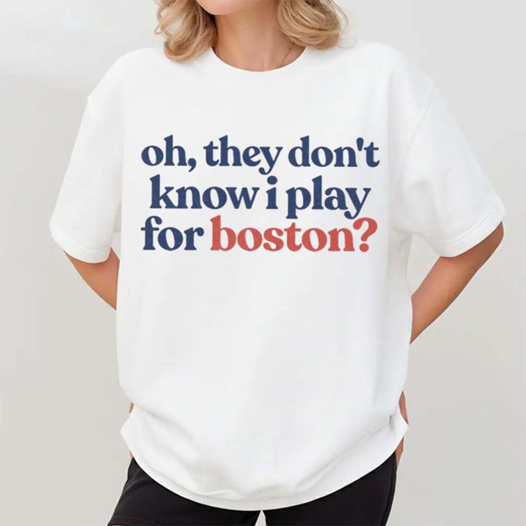 Heated Rivalry They Don't Know I Play For Boston T-Shirt Hockey Movie Fan Apparel - Merchluma