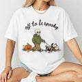 Off To Be Spooky Skeleton Walking Dog T-Shirt Funny Halloween Shirt Gift For Friends - Merchluma