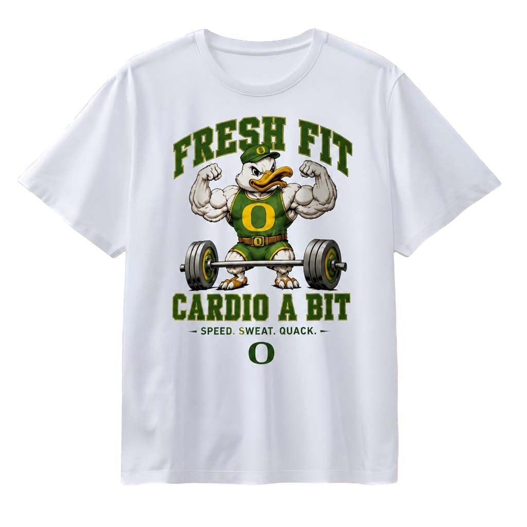 Oregon Ducks Merch Fresh Fit Cardio A Bit Speed Sweat Quack T-Shirt Gift For Fans - Merchluma