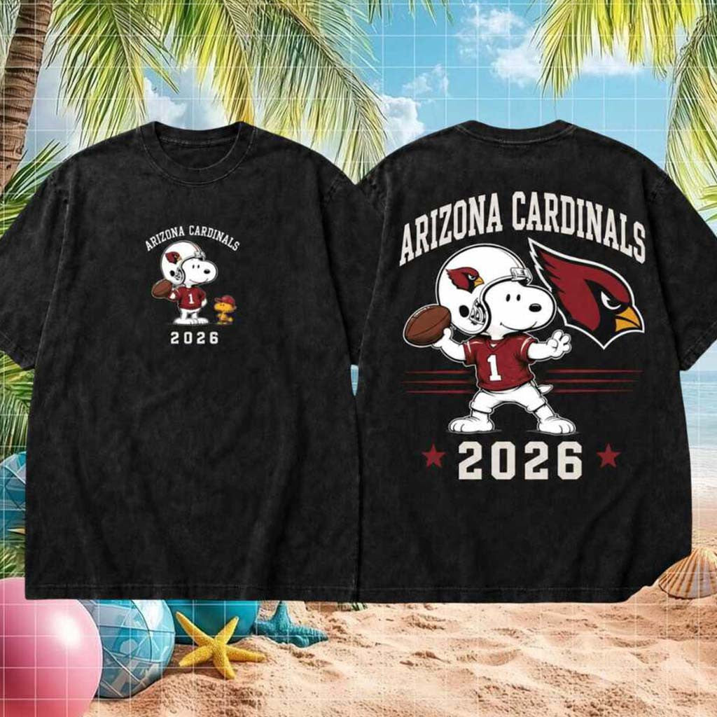 Arizona Cardinals Snoopy Football 2026 Vintage Shirt Arizona Cardinals Merch Game Day Gifts - Merchluma