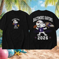 Baltimore Ravens Snoopy Football 2026 Vintage Shirt Baltimore Ravens Merch Brothers Gifts - Merchluma
