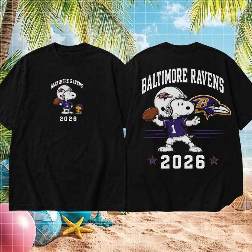Baltimore Ravens Snoopy Football 2026 Vintage Shirt Baltimore Ravens Merch Brothers Gifts - Merchluma
