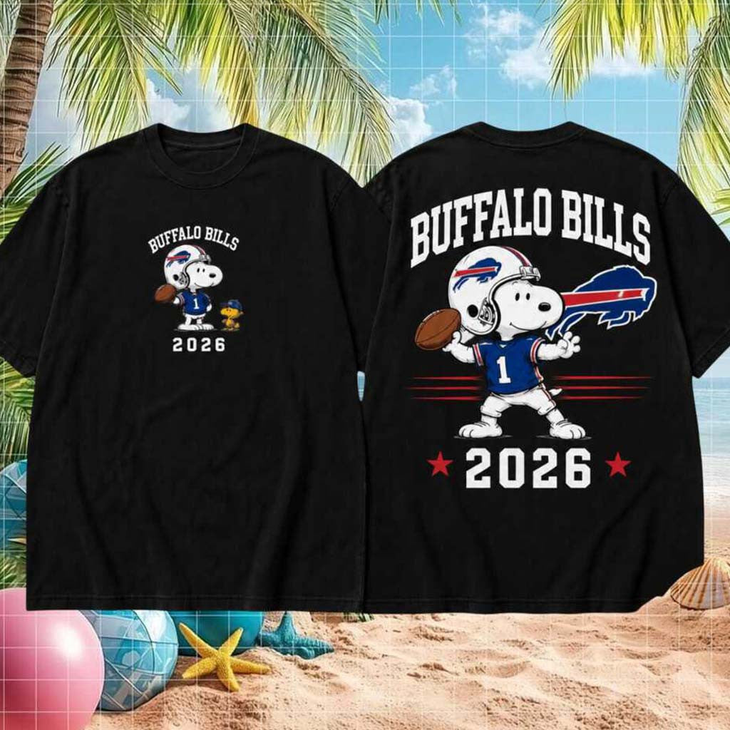 Buffalo Bills Snoopy Football 2026 Vintage Shirt Buffalo Bills Merch Gift For Football Fans - Merchluma
