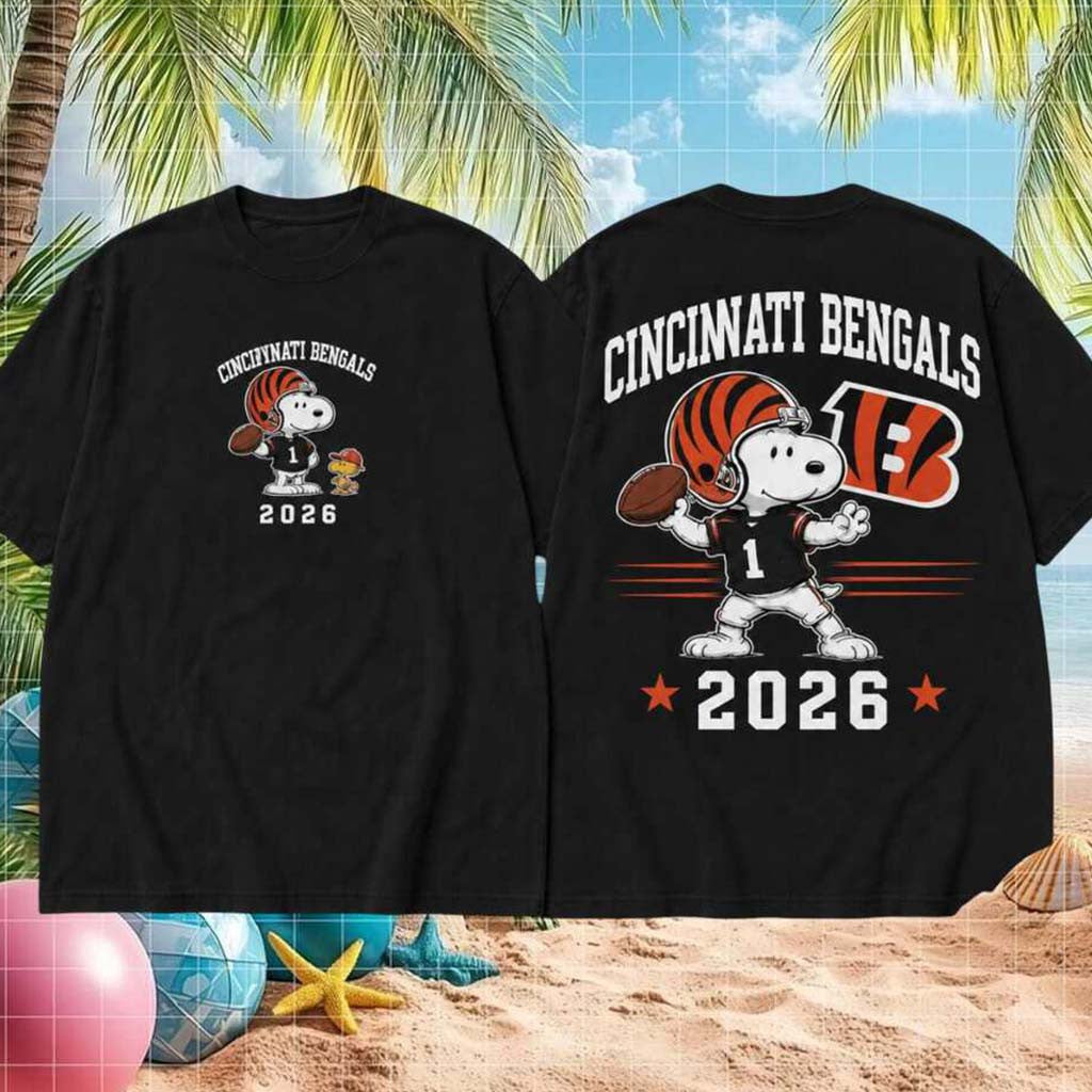 Cincinnati Bengals Snoopy Football 2026 Vintage Shirt Cincinnati Bengals Merch Gift For Fans - Merchluma