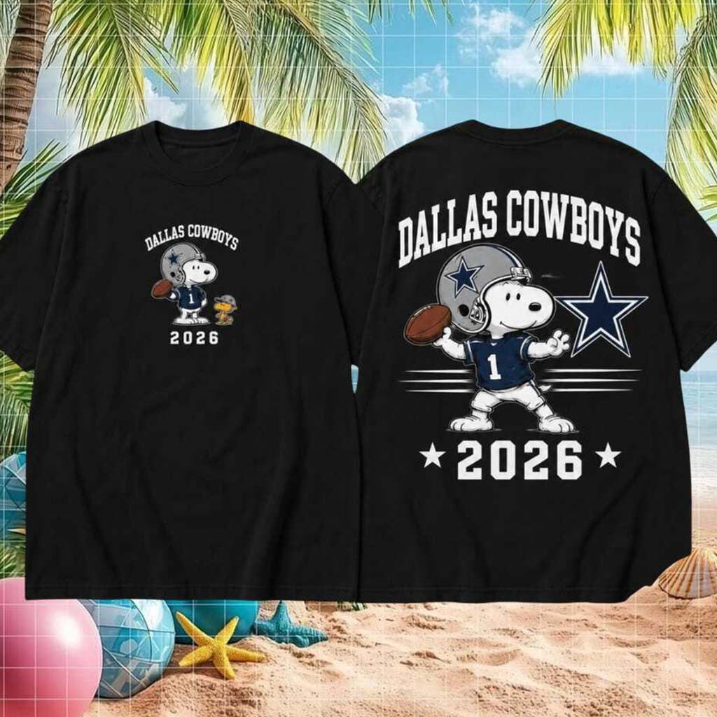 Dallas Cowboys Football Snoopy 2026 Shirt Dallas Cowboys Merch Present For Football Lovers - Merchluma