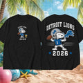Detroit Lions Football Snoopy 2026 Shirt Detroit Lions Merch Best Gifts For Football Fans - Merchluma
