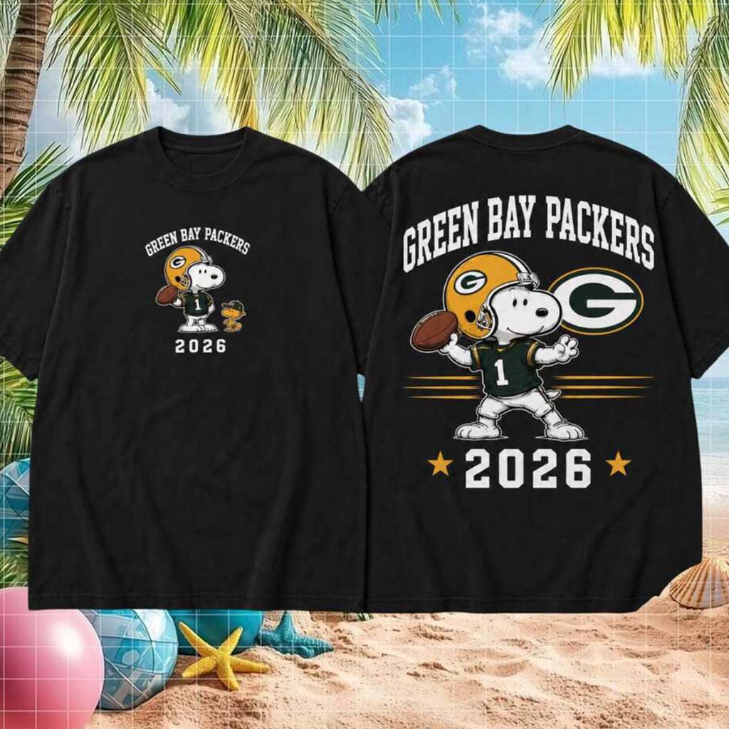 Green Bay Packers Football Snoopy 2026 Shirt Packers Merch Gift For Football Fans - Merchluma