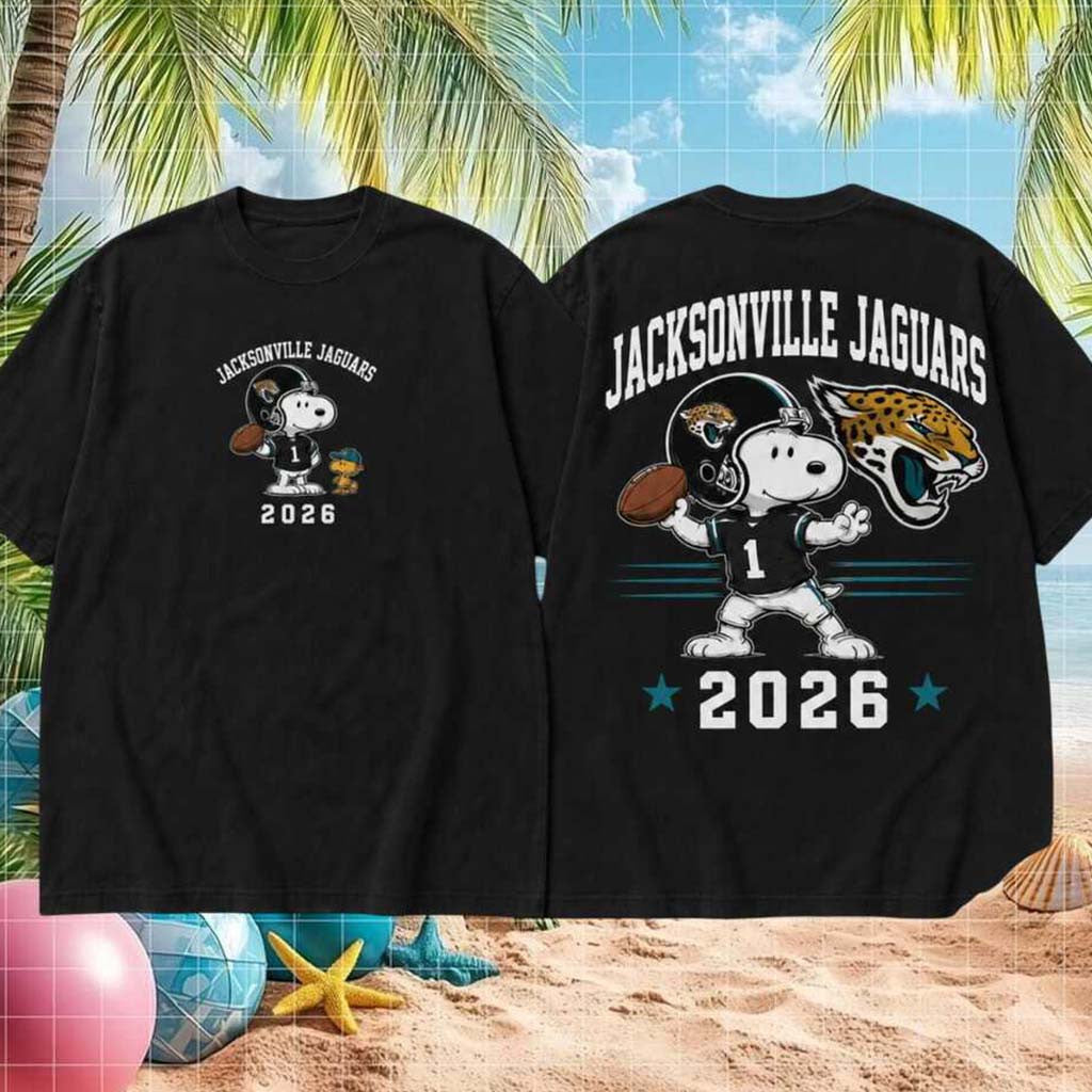 Jacksonville Jaguars Football Snoopy 2026 Shirt Jacksonville Jaguars Merch Game Day Gifts - Merchluma